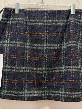 NWT Lumiere L Women Skirt Plaid Lined  Career Pencil Lined Zipper Close